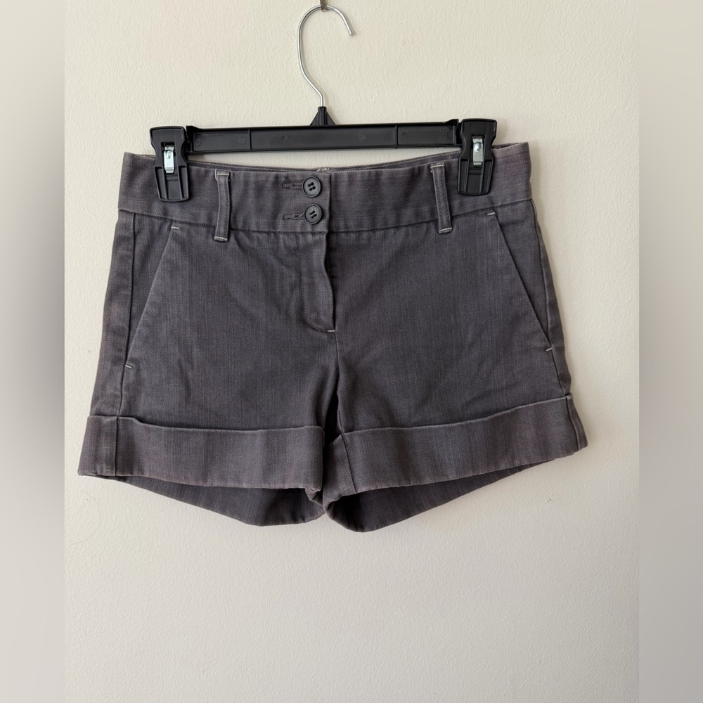 ✨ THEORY Denim Gray Cuffed Shorts - Size 0 ✨